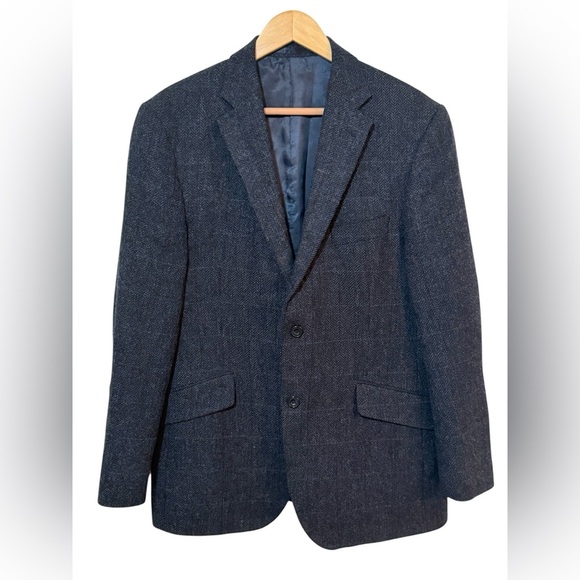 Tailorbyrd Men's 42R Navy Sportcoat Blazer Jacket 100% Wool Made in England - Picture 1 of 5